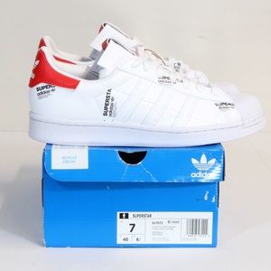 Adidas Men's Superstar Primegreen White & Vivid Red Sneaker NWT